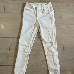 Levi 721 High Rise Skinny Size 25 Whites Jeans